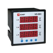 Вольтметр VM-D963 цифровой на панель 96х96 трехфазный EKF PROxima | vd-963 | EKF