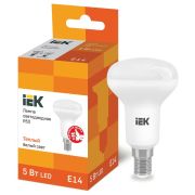 Лампа светодиодная LED 5Вт Е14 220В 3000К R50 рефлектор | LLE-R50-5-230-30-E14 | IEK