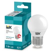Лампа светодиодная LED 7Вт Е27 220В 4000К G45 шар | LLE-G45-7-230-40-E27 | IEK