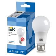 Лампа светодиодная LED 11Вт Е27 230В 6500К ECO А60 груша | LLE-A60-11-230-65-E27 | IEK