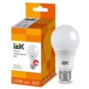 Лампа светодиодная LED 15Вт Е27 220В 3000К A60 груша | LLE-A60-15-230-30-E27 | IEK