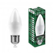 Лампа светодиодная SBC3709 9W 4000K 230V E27 C37 свеча | 55129 | SAFFIT