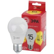Лампа светодиодная ЭКО LED A60-15W-827-E27 R (диод, груша, 15Вт, тепл, E27) | Б0046355 | ЭРА