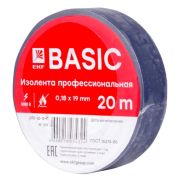 Изолента, класс А (профессиональная), 0.18х19мм, 20 метров, синяя EKF Simple | plc-iz-a-s | EKF