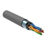 Кабель связи витая пара F/UTP, кат.5E 4x2х24AWG solid, PVC, 305м, серый | LC1-C5E04-311 | ITK