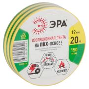 ПВХ-изолента  ЭРА ПВХ-изолента 19мм*20м желто-зеленая | C0036545 | ЭРА