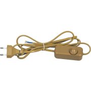 Сетевой шнур DM103-200W 230V 1,5+0,5м (с диммером) золото | 23057 | FERON