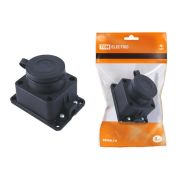 Розетка настенная с заглушкой каучук 2Р+РЕ 16А 250В IP44  | SQ0612-0003 | TDM