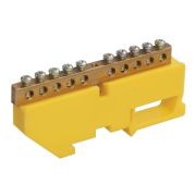 Шина PE земля на DIN-изоляторе ШНИ-6х9-10-Д-Ж | YNN10-69-10D-K05 | IEK