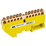 Шина PE земля на DIN-изоляторе ШНИ-6х9-12-Д-Ж | YNN10-69-12D-K05 | IEK