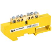 Шина PE земля на DIN-изоляторе ШНИ-6х9-6-Д-Ж | YNN10-69-6D-K05 | IEK