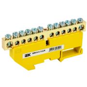 Шина PE земля на DIN-изоляторе ШНИ-8х12-12-Д-Ж | YNN10-812-12D-K05 | IEK