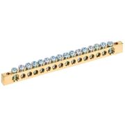 Шина PEN земля-ноль 6х9мм 16/2 (16групп/креп по краям) | YNN11-16-100 | IEK