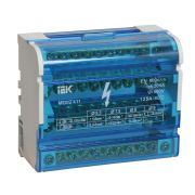 Шины на DIN-рейку в корпусе (кросс-модуль) 3L+PEN 4х11  | YND10-4-11-125 | IEK