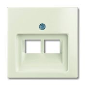 ABB Basic 55 Сл. кость Накладка 2-ой ТЛФ/комп розетки наклонной | 1753-0-0097  | 2CKA001753A0097 | ABB