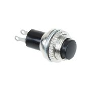 Выключатель-кнопка металл 220V 2А (2с) (ON)-OFF Ø10.2 черная Mini | 36-3330 | REXANT