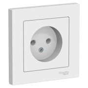 AtlasDesign Белый Розетка без заземления, 16А, (в сборе с рамкой) | ATN000140 | SE