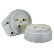 Разъем РШ-ВШ 32А 250В 2P+PE (ОУ) пластиковый бел. EKF PROxima | AS-250-O-01 | EKF