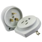 Разъем РШ-ВШ 32А 250В 2P+PE (СУ) пластиковый бел. EKF PROxima | AS-250-H-02 | EKF