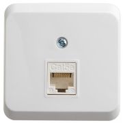Этюд Белый О/У Розетка О/У компьютерная RJ45 кат.5E | KOMA-001B | SE
