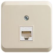 Этюд Кремовый О/У Розетка компьютерная RJ45 кат.5E | KOMA-001K | SE