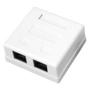 Розетка компьютерная 2-порта RJ-45(8P8C), категория 5е, внешняя | 03-0151 | REXANT