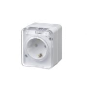 AtlasDesign Profi54 Белый O/У Розетка с заземлением со шторками 16А  | ATN540145 | SE
