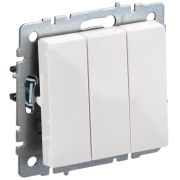 BRITE Выключатель 3-клавишный 10А ВС10-3-0-БрБ белый | BR-V30-0-10-K01 | IEK