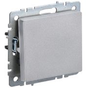 BRITE Выключатель 1-клавишный проходной 10А ВС10-1-6-БрА алюминий | BR-V12-0-10-K47 | IEK
