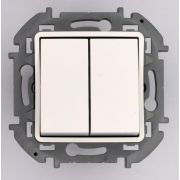 Inspiria Белый Переключатель двухклавишный 10AX | 673655| Legrand