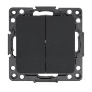 Стокгольм Механизм Выключателя 2-кл. 10А в/к черный EKF PROxima | EZV10-023-20 | EKF