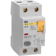 Выключатель дифференциальный (УЗО) ВД3-63 2P 32А 30мА 6кА тип АС KARAT | MDV20-2-032-030 | IEK