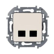 Inspiria Слоновая кость Розетка 2-ая компьютерная RJ45 С/У категория 5e UTP | 673836 | Legrand