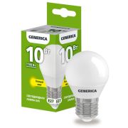 Лампа светодиодная G45 шар 10Вт 230В 3000К E27  | LL-G45-10-230-30-E27-G | GENERICA