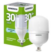 Лампа светодиодная HP 30Вт 230В 6500К E27  | LL-HP-30-230-65-E27-G | GENERICA