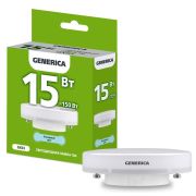 Лампа светодиодная T80 таблетка 15Вт 230В 6500К GX53  | LL-T80-15-230-65-GX53-G | GENERICA
