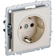 BRITE Розетка с заземлением без шторок 16А РС11-1-0-БрКр бежевый  | BR-R11-16-K10 | IEK