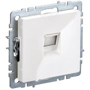 BRITE Розетка компьютерная RJ45 кат.5E РК10-БрБ белый | BR-K10-1-K01-PRO | IEK