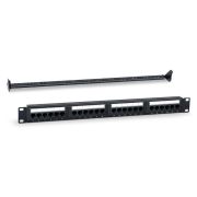 WR-PL-24-C5E-D Патч-панель 19 (1U), 24 порта RJ-45, кат., 5e, Dual IDC, с задним каб. организ.,, цвет | 505208 | WRLine