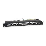 WR-PL-24-C5E-SH-D Патч-панель 19(1U), 24 порта RJ-45 полностью экран.,, кат., 5e, Dual IDC, цвет | 505210 | WRLine