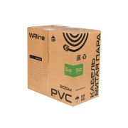 WR-UTP-4P-C5E-L-PVC-GY Витая пара, неэкран., U/UTP, кат., 5e, 4 пары (0,48 мм), одножил., внут., PVC нг(А)-LS, серый, 305 м | 505755 | WRLine