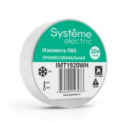Изолента ПВХ 19мм Х 20м толщина-0,13мм Белая | IMT1920WH | SE