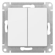 AtlasDesign Переключатель 2-клавишный, перекрестный, 2 x сх. 7, 10АХ, механизм, Белый | ATN000173 | SE