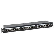 Патч-панель TERACOM PRO 19'' Cat.5E 1U полный экран STP 24 порта RJ-45 Dual IDC с органайз.| TRP-PPNL-5ESTP-1U24 | EKF