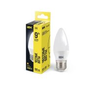 Лампа светодиодная C35 9Вт свеча 3000К E27 230В IEK LLE-C35-9-230-30-E27